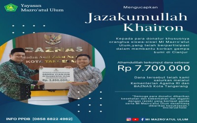 DONASI GEMPA BUMI CIANJUR